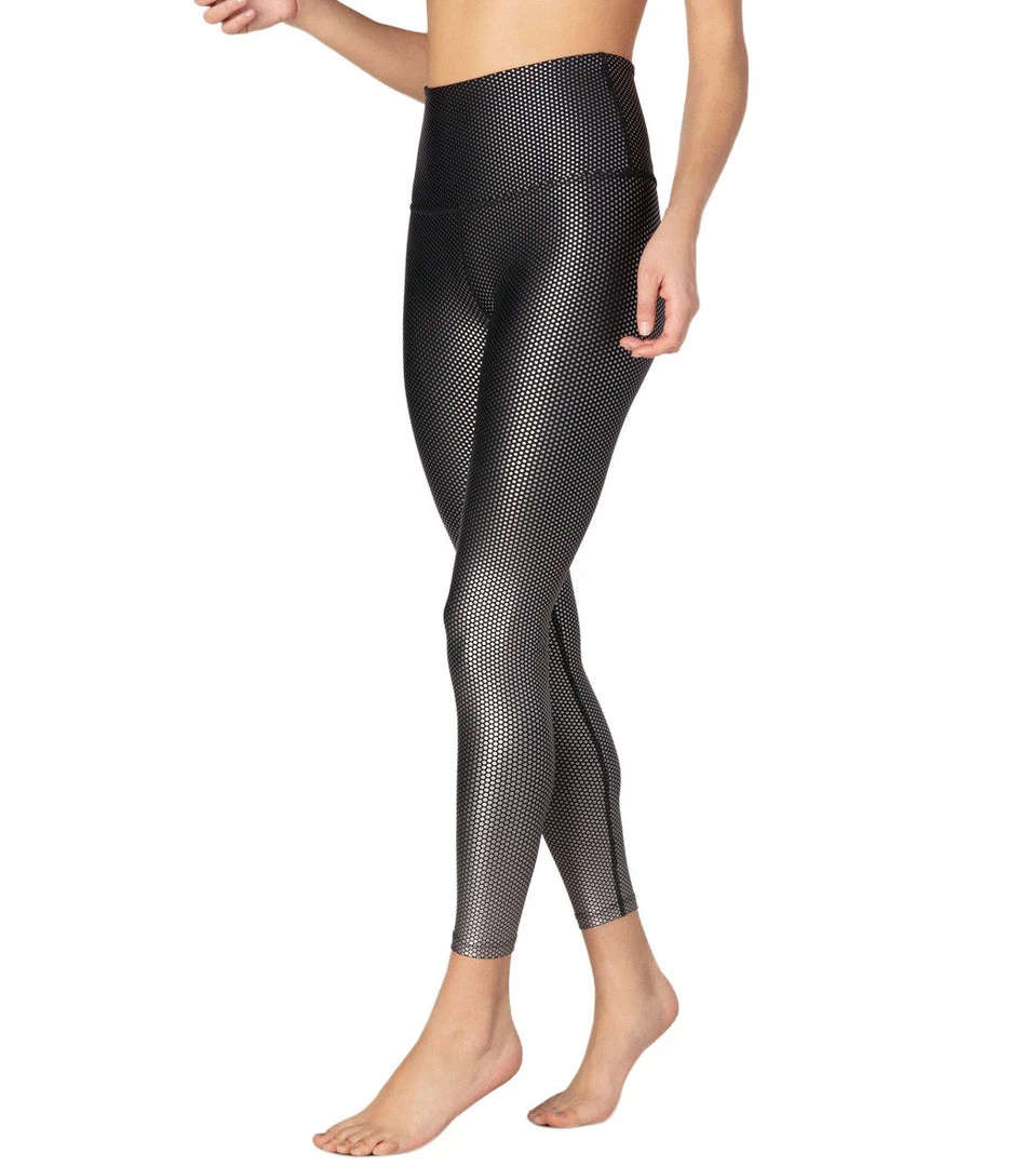 Beyond Yoga Spot On High Waisted 7/8 Yoga Leggings Black/Active Slate Spot On 4 Beyond Yoga Spot On High Waisted 7/8 Yoga Leggings Black/Active Slate Spot On