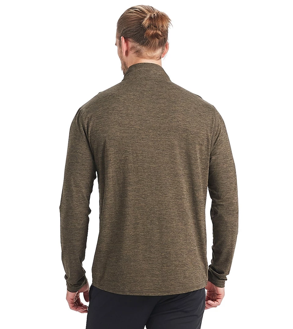 Vuori Men's Ease Performance Yoga 1/2 Zip Evergreen Heather CLOTHING 5 Vuori Men's Ease Performance Yoga 1/2 Zip Evergreen Heather CLOTHING