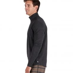 Vuori Men's Ease Performance Yoga 1/2 Zip Charcoal Heather CLOTHING