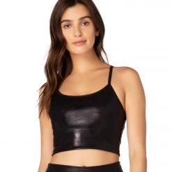CLOTHING Beyond Yoga Pearlized Slim Racerback Cropped Yoga Tank