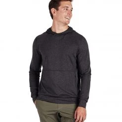 Vuori Men's Ponto Performance Yoga Pullover Charcoal Heather CLOTHING