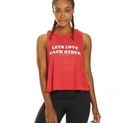 CLOTHING Spiritual Gangster Lets Love Crop Tank