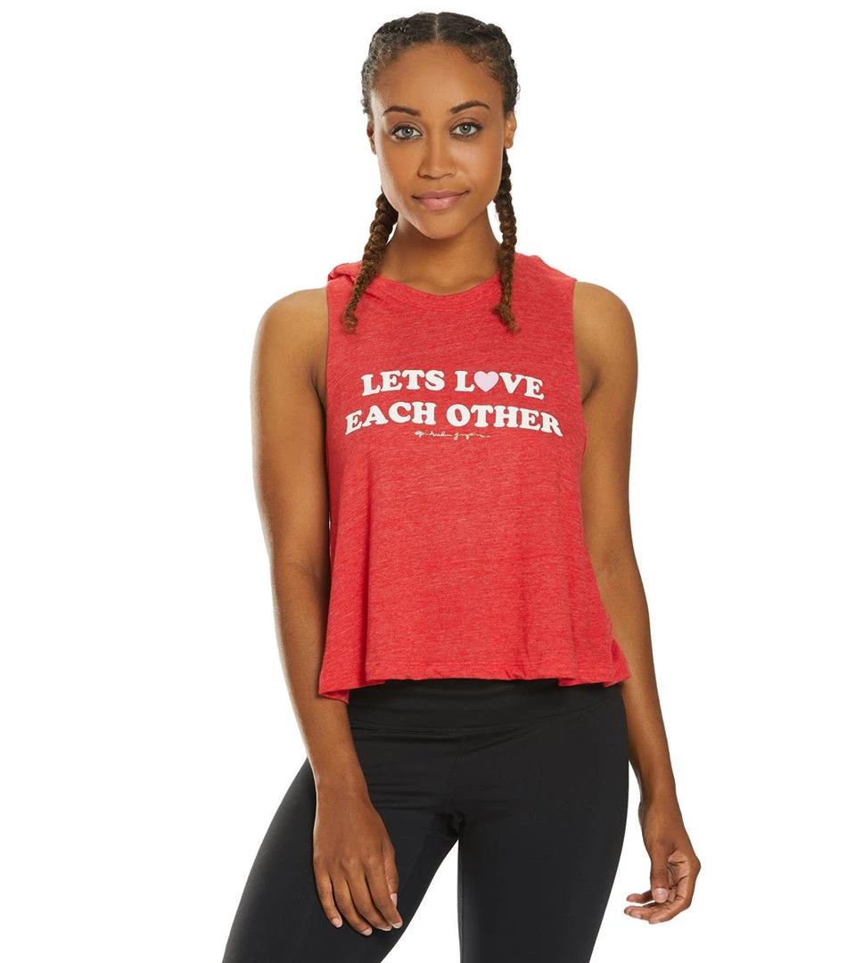 Spiritual Gangster Lets Love Crop Tank Dahlia Red CLOTHING 3 Spiritual Gangster Lets Love Crop Tank Dahlia Red CLOTHING