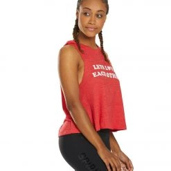 Spiritual Gangster Lets Love Crop Tank Dahlia Red CLOTHING 10 Spiritual Gangster Lets Love Crop Tank Dahlia Red CLOTHING