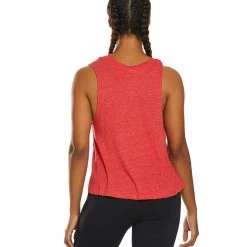 Spiritual Gangster Lets Love Crop Tank Dahlia Red CLOTHING 11 Spiritual Gangster Lets Love Crop Tank Dahlia Red CLOTHING