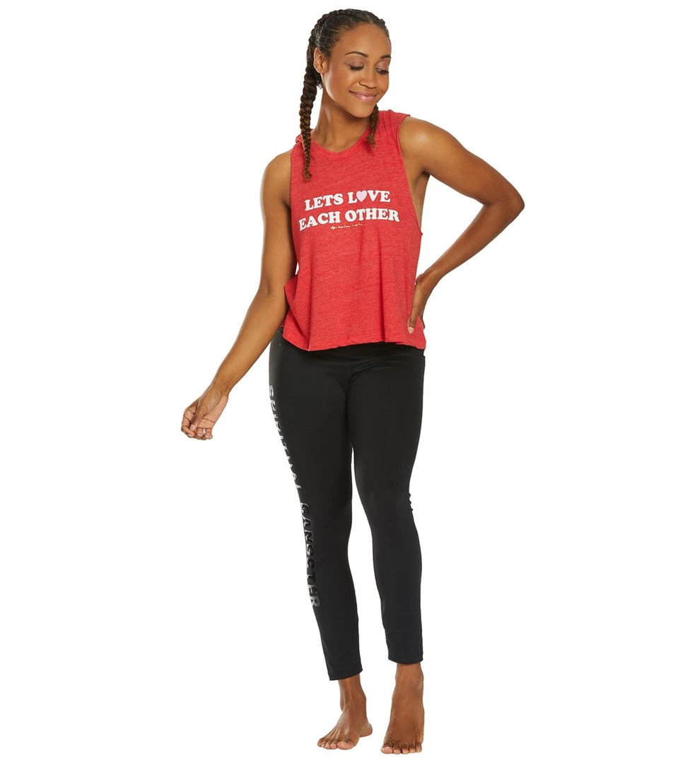 Spiritual Gangster Lets Love Crop Tank Dahlia Red CLOTHING 6 Spiritual Gangster Lets Love Crop Tank Dahlia Red CLOTHING