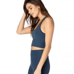 CLOTHING Beyond Yoga Spacedye Slip Open Cropped Yoga Tank Insignia Navy 10 CLOTHING Beyond Yoga Spacedye Slip Open Cropped Yoga Tank Insignia Navy