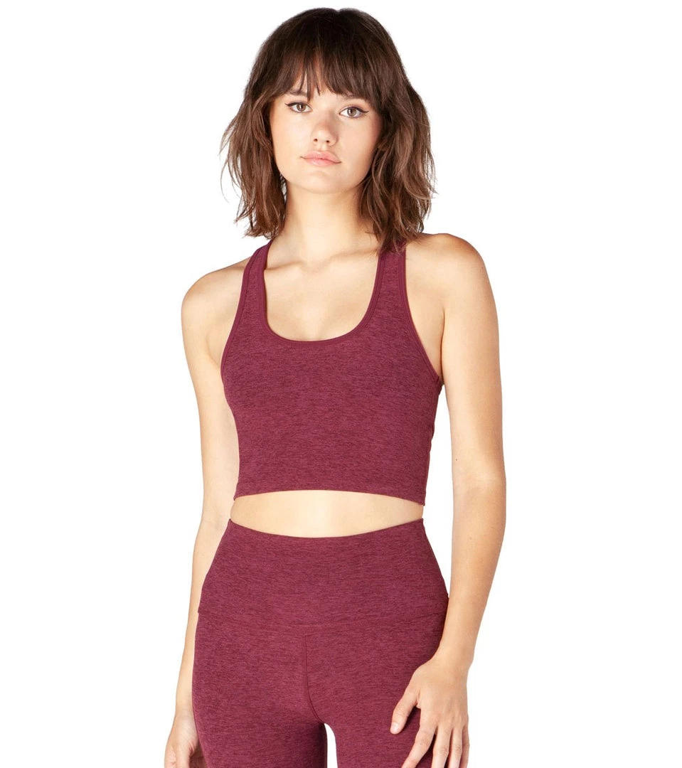 Beyond Yoga Spacedye Slip Open Cropped Yoga Tank Team Burgundy/Bold Burgundy 6 Beyond Yoga Spacedye Slip Open Cropped Yoga Tank Team Burgundy/Bold Burgundy