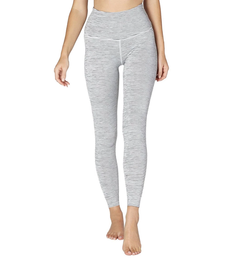 Beyond Yoga Surf Stripe High Waisted 7/8 Yoga Leggings White Heather Surf Stripe CLOTHING 6 Beyond Yoga Surf Stripe High Waisted 7/8 Yoga Leggings White Heather Surf Stripe CLOTHING