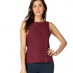 CLOTHING Beyond Yoga Reverse Direction Lightweight Yoga Tank Team Burgundy/Bold Burgundy