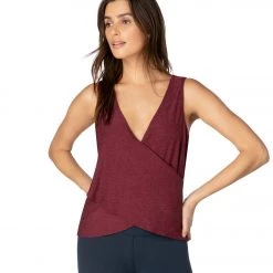 CLOTHING Beyond Yoga Reverse Direction Lightweight Yoga Tank Team Burgundy/Bold Burgundy