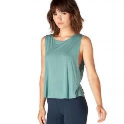 Beyond Yoga Aquarius Twisted Yoga Tank True Teal