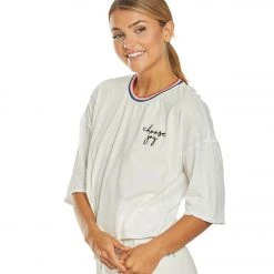 CLOTHING Spiritual Gangster Choose Sessions Cropped Tee Stone