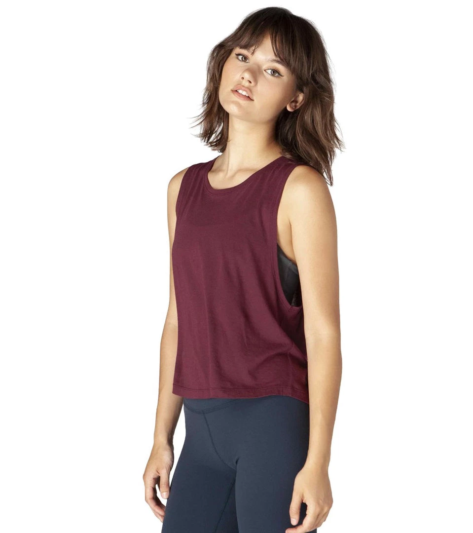 Beyond Yoga Aquarius Twisted Yoga Tank Team Burgundy 4 Beyond Yoga Aquarius Twisted Yoga Tank Team Burgundy
