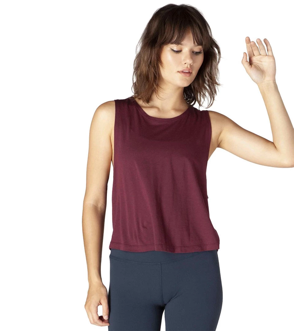 Beyond Yoga Aquarius Twisted Yoga Tank Team Burgundy 6 Beyond Yoga Aquarius Twisted Yoga Tank Team Burgundy