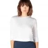 Beyond Yoga Back Out Reversible Cropped Yoga Pullover White