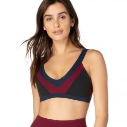 Beyond Yoga True Colorblock Yoga Sports Bra Jet Black