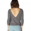 Beyond Yoga Brushed Back After Yoga Pullover Mid Heather Gray CLOTHING