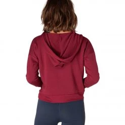 CLOTHING Beyond Yoga Talk It Overlap Cropped Yoga Hoodie Team Burgundy 11 CLOTHING Beyond Yoga Talk It Overlap Cropped Yoga Hoodie Team Burgundy