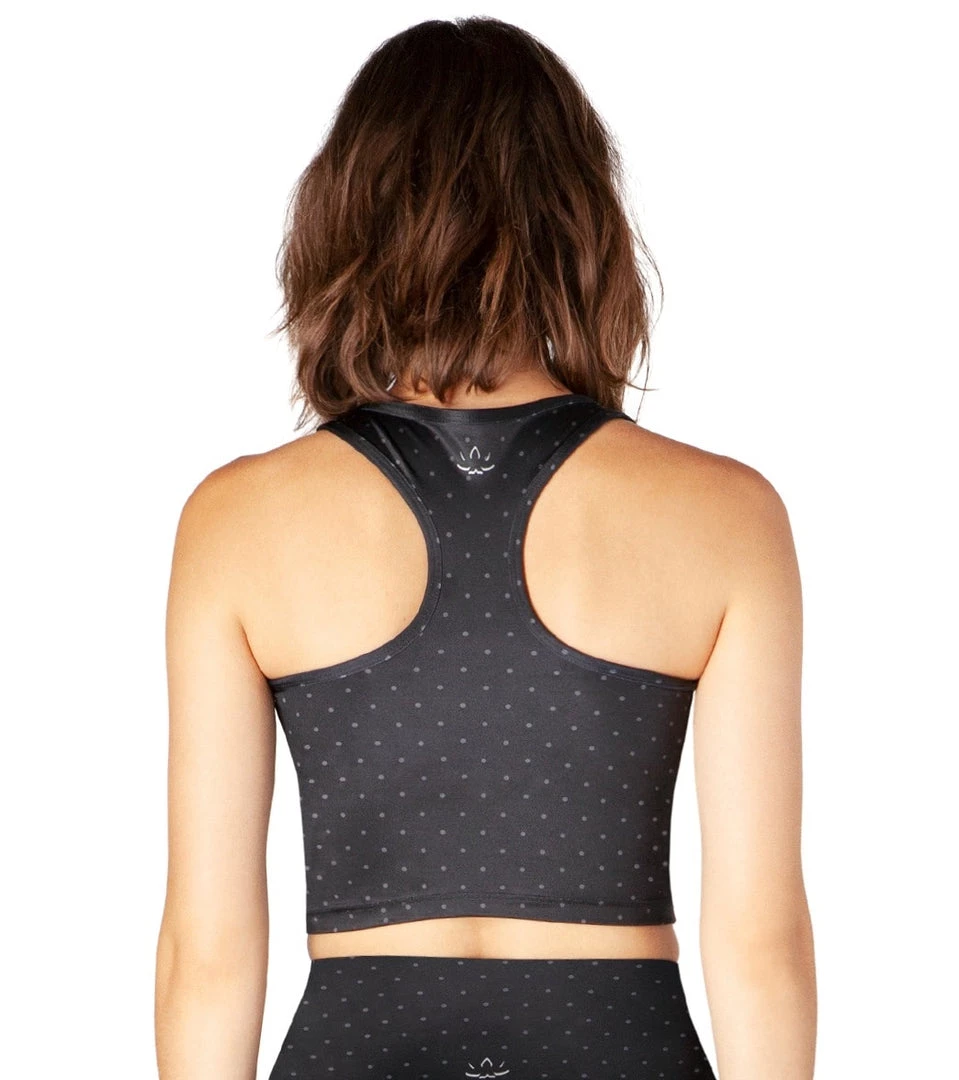 Beyond Yoga Lux First Class Cropped Yoga Tank Front Runner Dot Black CLOTHING 6 Beyond Yoga Lux First Class Cropped Yoga Tank Front Runner Dot Black CLOTHING