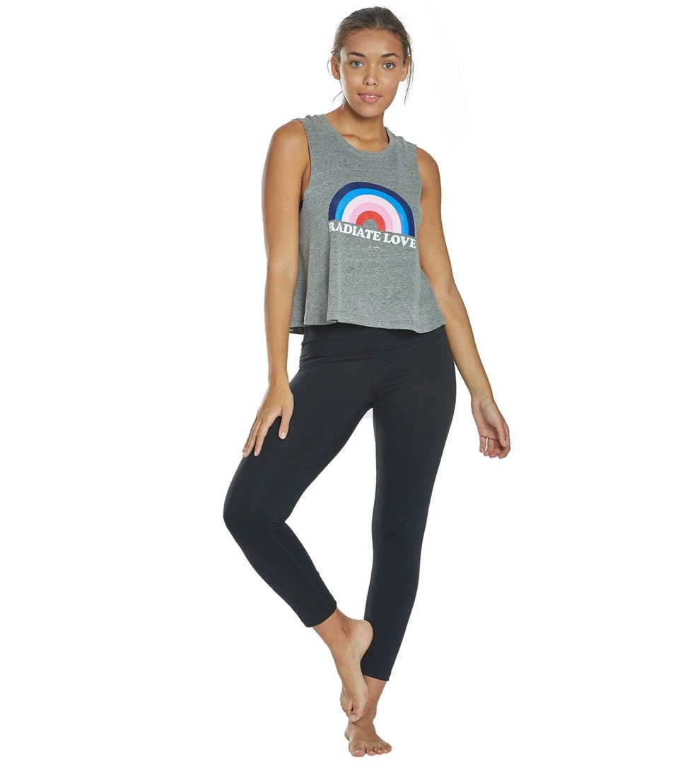 Spiritual Gangster Radiate Crop Tank Medium Heather Grey CLOTHING 6 Spiritual Gangster Radiate Crop Tank Medium Heather Grey CLOTHING