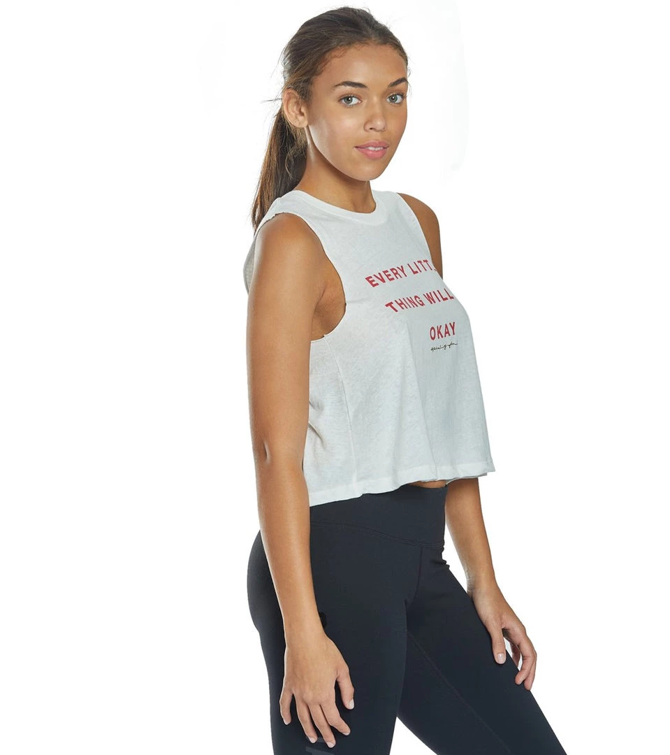 Spiritual Gangster Okay Crop Tank Stone 4 Spiritual Gangster Okay Crop Tank Stone