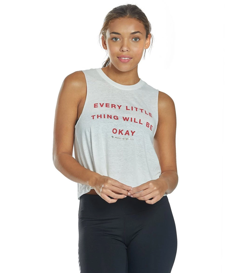 Spiritual Gangster Okay Crop Tank Stone 9 Spiritual Gangster Okay Crop Tank Stone