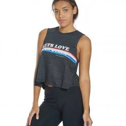 Spiritual Gangster Lets Love Crop Tank Vintage Black CLOTHING 13 Spiritual Gangster Lets Love Crop Tank Vintage Black CLOTHING