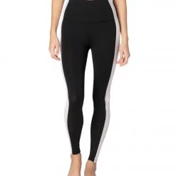 Beyond Yoga To The Frame High Waisted Yoga Leggings Black/Active Slate CLOTHING