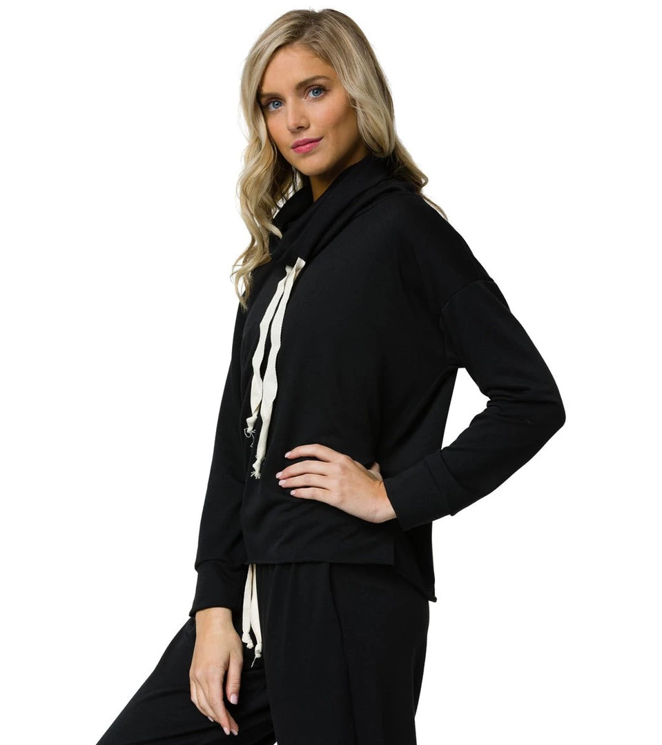 Onzie Cowl Neck Longsleeve Top Black 4 Onzie Cowl Neck Longsleeve Top Black