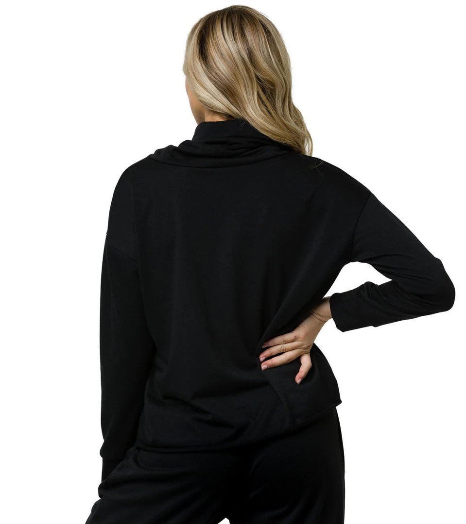 Onzie Cowl Neck Longsleeve Top Black 5 Onzie Cowl Neck Longsleeve Top Black