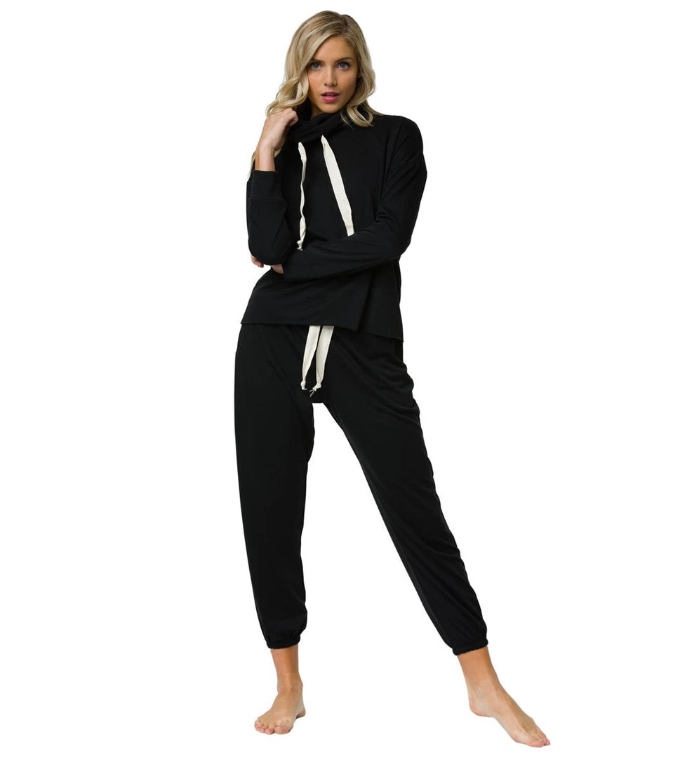 Onzie Cowl Neck Longsleeve Top Black 6 Onzie Cowl Neck Longsleeve Top Black