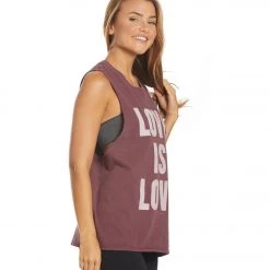 CLOTHING Spiritual Gangster Love Cut Off Brand Tank Fig