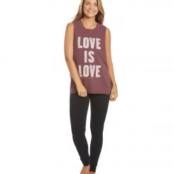 CLOTHING Spiritual Gangster Love Cut Off Brand Tank Fig