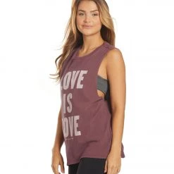 CLOTHING Spiritual Gangster Love Cut Off Brand Tank Fig