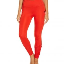 Women Marika Aiden Tummy Control Yoga Leggings Fiery Red