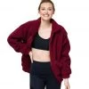 CLOTHING Onzie Teddy Jacket Burgundy 1 CLOTHING Onzie Teddy Jacket Burgundy