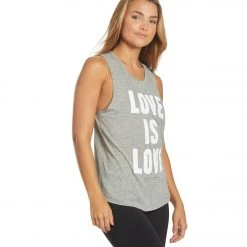 CLOTHING Spiritual Gangster Love Muscle Tank Medium Heather Grey