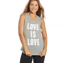 CLOTHING Spiritual Gangster Love Muscle Tank Medium Heather Grey