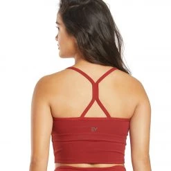Everyday Yoga Unity Solid Crop Tank Auburn Red