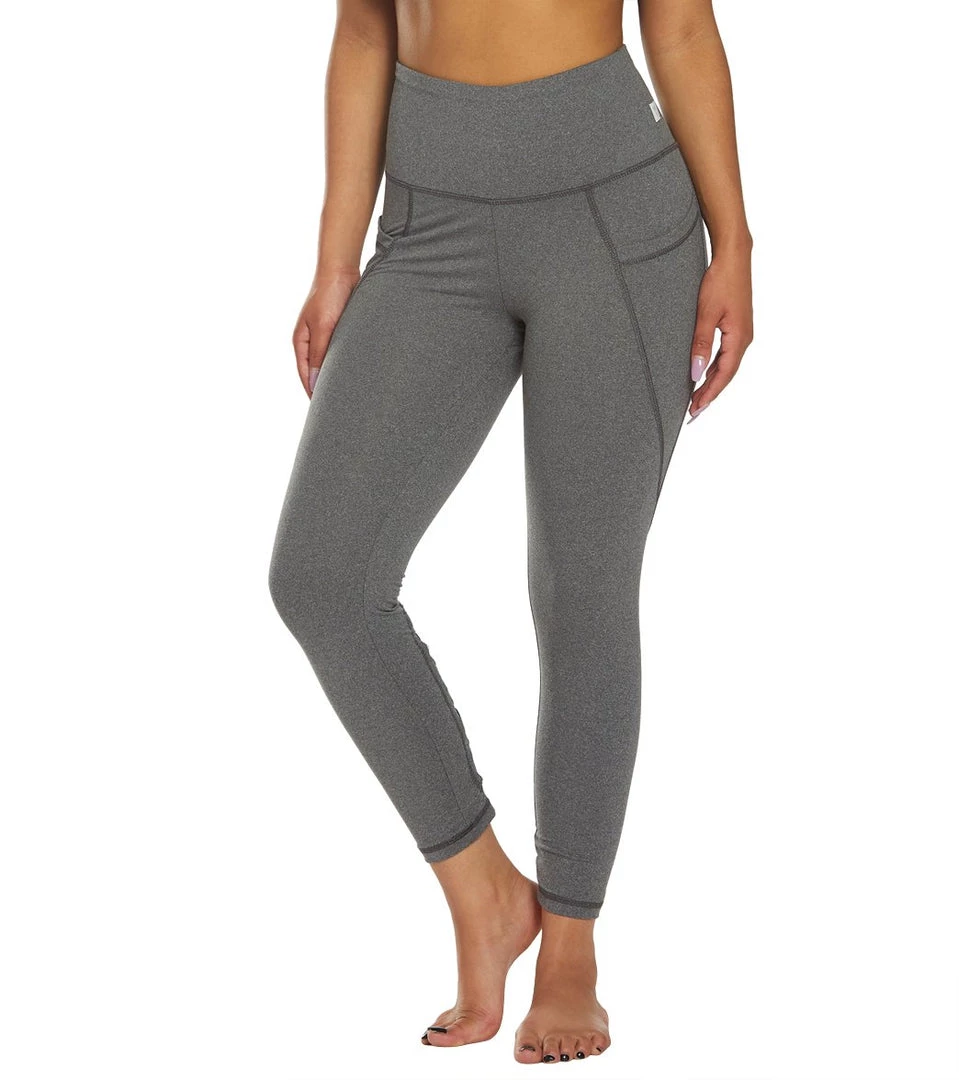 CLOTHING Marika Carter Mid Calf Yoga Capris Heather Grey 3 CLOTHING Marika Carter Mid Calf Yoga Capris Heather Grey