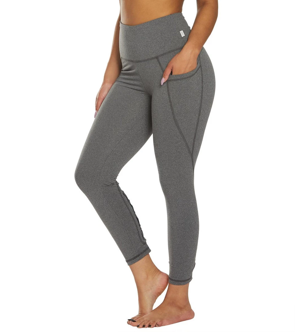 CLOTHING Marika Carter Mid Calf Yoga Capris Heather Grey 7 CLOTHING Marika Carter Mid Calf Yoga Capris Heather Grey