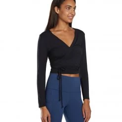 Everyday Yoga Studio To Street Layering Crop Wrap Black CLOTHING