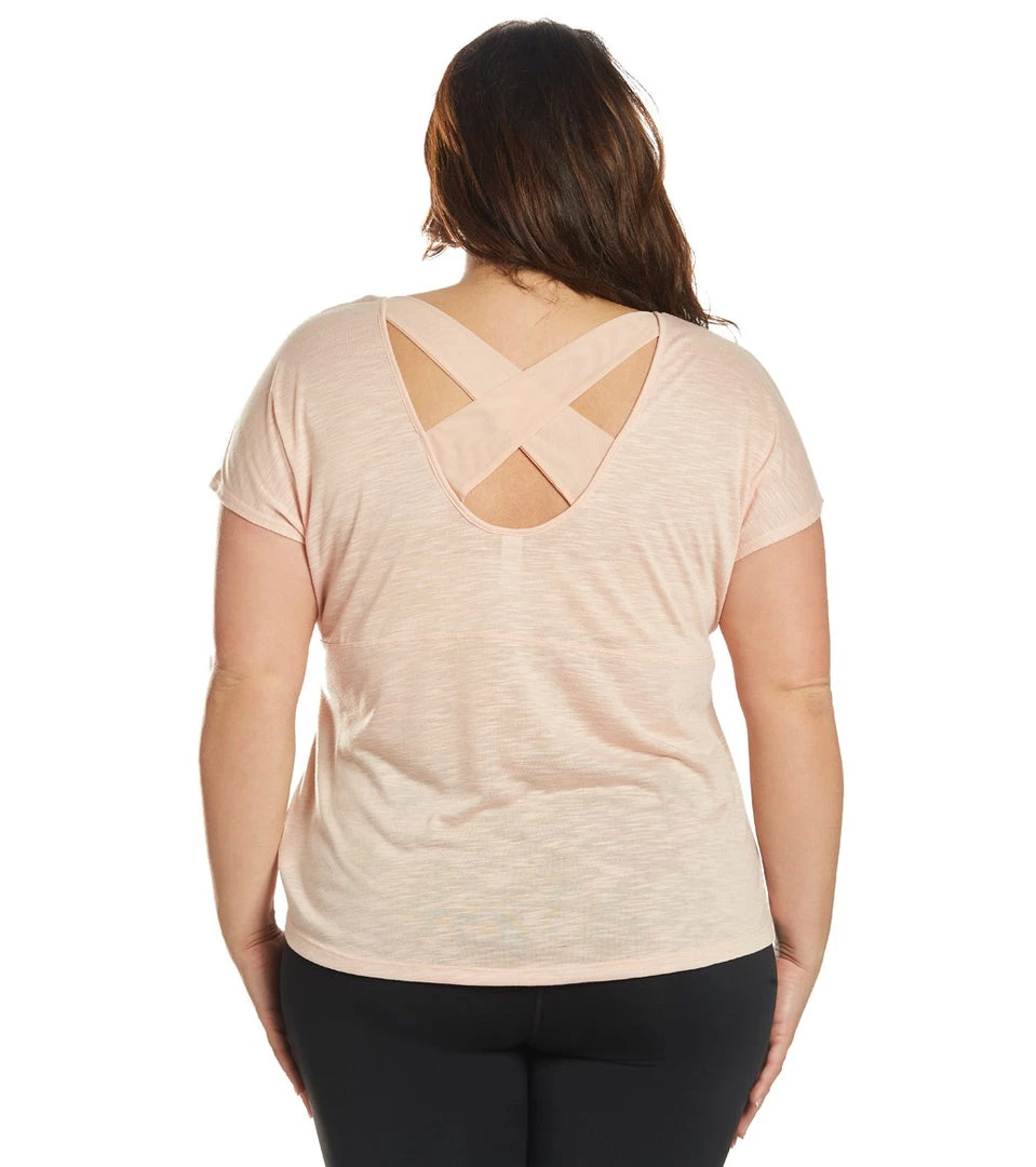 CLOTHING Marika Plus Size Nadine Yoga Tee Evening Sand 5 CLOTHING Marika Plus Size Nadine Yoga Tee Evening Sand