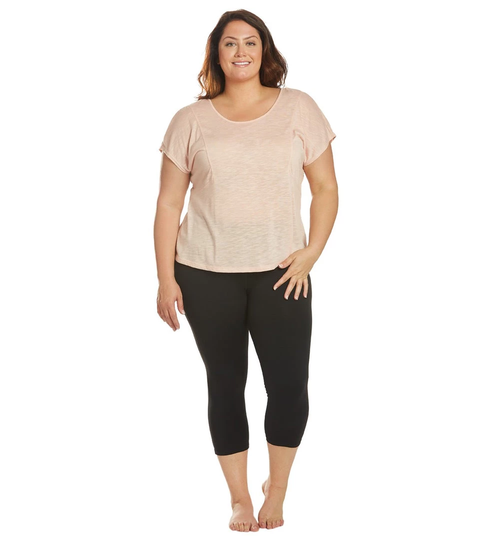 CLOTHING Marika Plus Size Nadine Yoga Tee Evening Sand 6 CLOTHING Marika Plus Size Nadine Yoga Tee Evening Sand