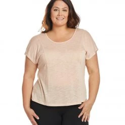 CLOTHING Marika Plus Size Nadine Yoga Tee Evening Sand 15 CLOTHING Marika Plus Size Nadine Yoga Tee Evening Sand