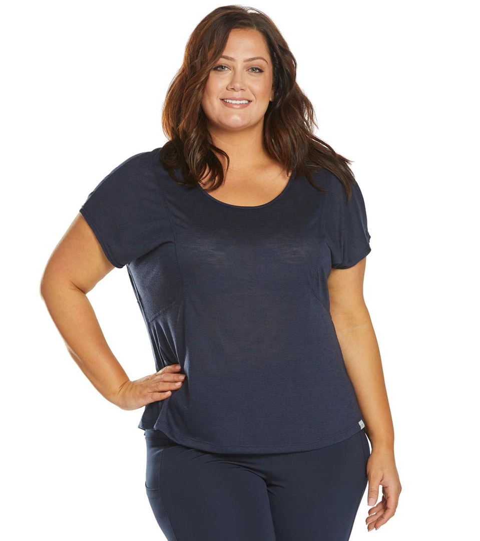 CLOTHING Marika Plus Size Nadine Yoga Tee Navy Blazer 3 CLOTHING Marika Plus Size Nadine Yoga Tee Navy Blazer