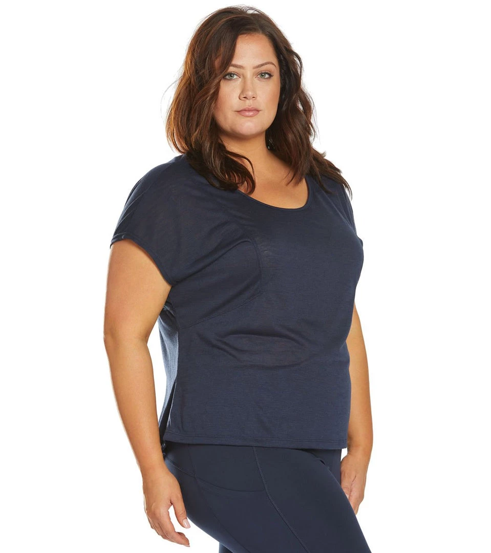 CLOTHING Marika Plus Size Nadine Yoga Tee Navy Blazer 4 CLOTHING Marika Plus Size Nadine Yoga Tee Navy Blazer
