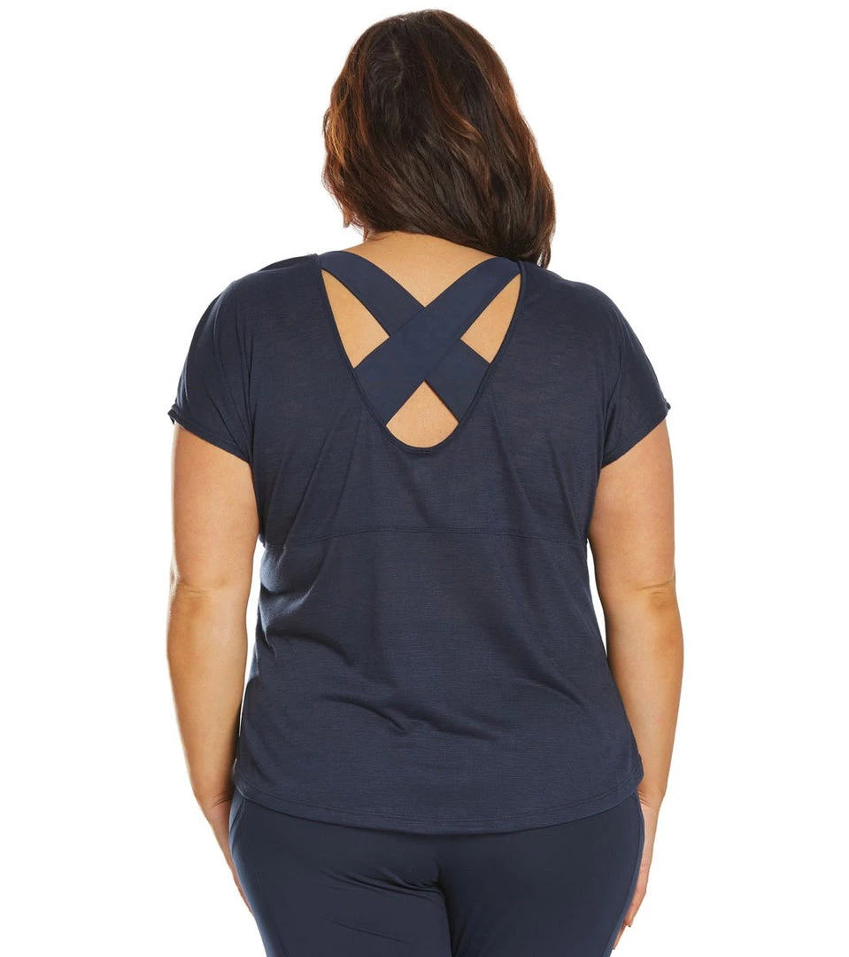 CLOTHING Marika Plus Size Nadine Yoga Tee Navy Blazer 5 CLOTHING Marika Plus Size Nadine Yoga Tee Navy Blazer