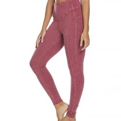 Free People Hybrid Yoga Leggings Dark Pink